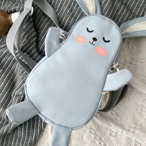 Charming Blue Bunny Kids Backpack